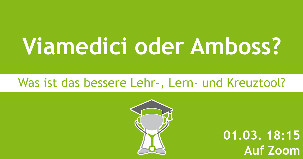 Du betrachtest gerade „Viamedici oder Amboss – Was ist das bessere Lehr-, Lern- und Kreuztool?“ in der Fachschaftssitzung am Mo, 1.3.